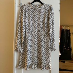 LOFT NWT White Floral Dress